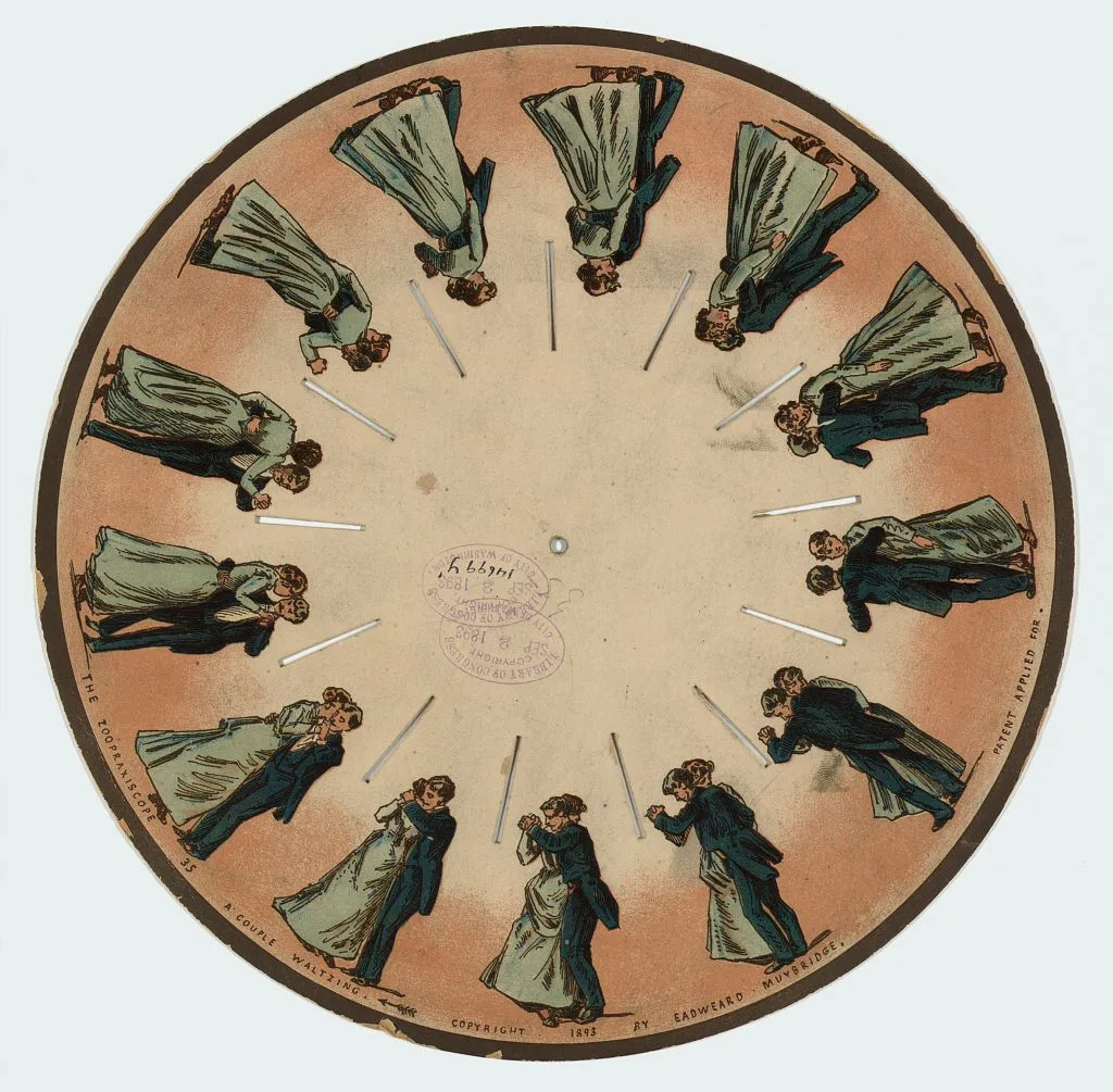 The zoopraxiscope - a couple waltzing, 1893