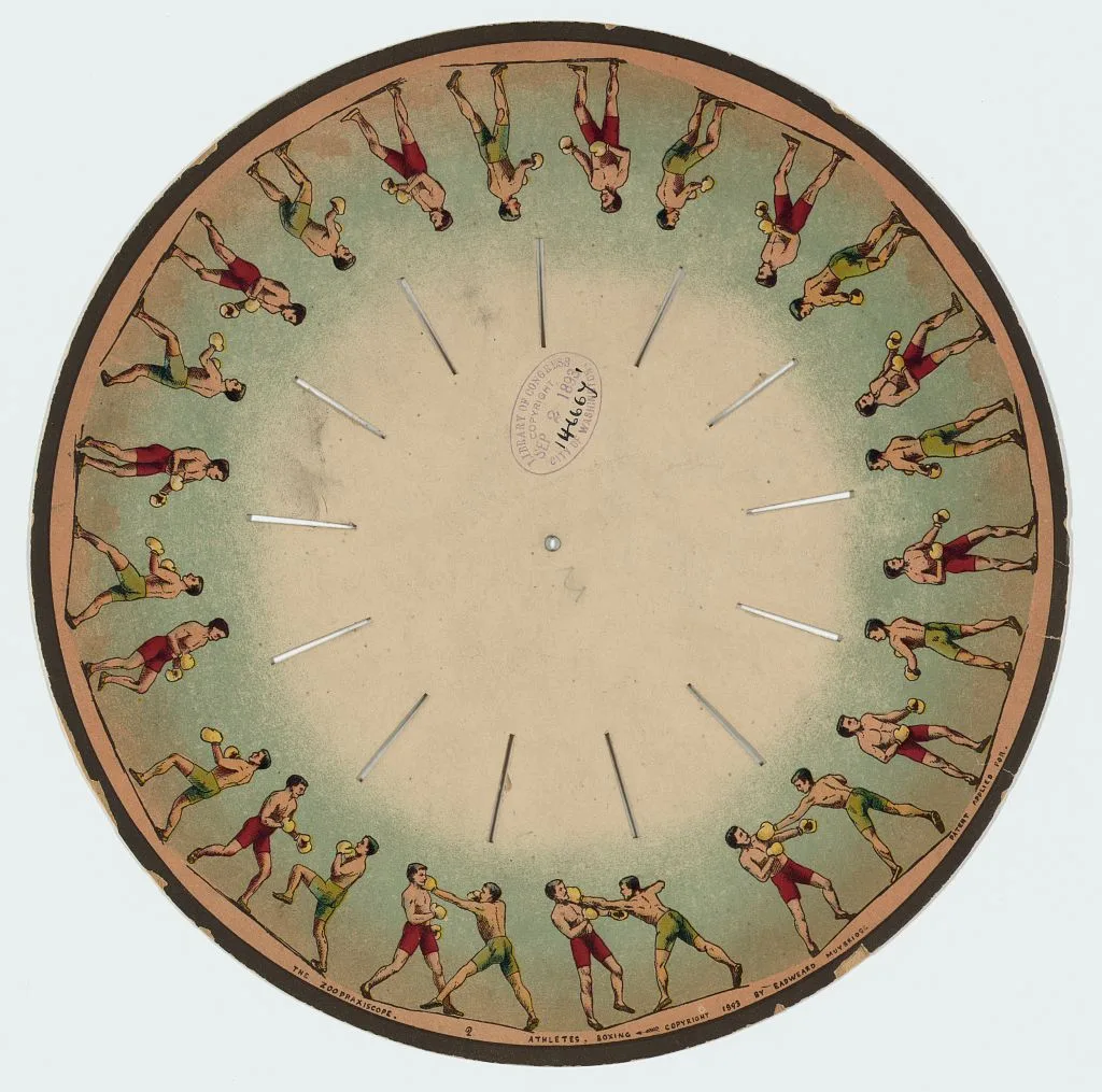 The zoopraxiscope--Athletes--Boxing, 1893