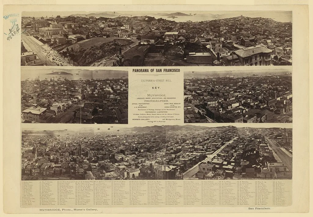 Panorama of San Francisco from California Street - Hill, 1877