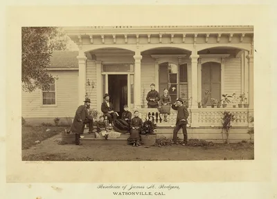 Photograph from 1879: Residence of James Rogers at Watsonville,…