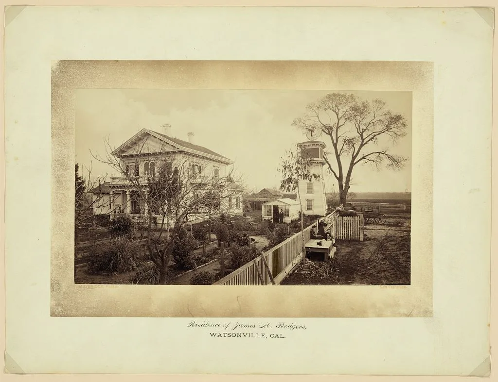 Residence of James Rogers at Watsonville, Cal[ifornia], Watsonville, California, 1879