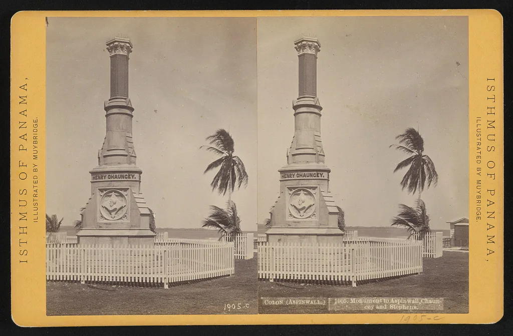Colon (Aspinwall.) Monument to Aspinwall, Chauncey, and Stephens, Panama, Colon, Colón, 1873