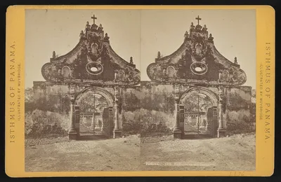 Panama. Entrance to the cemetery, 1873
