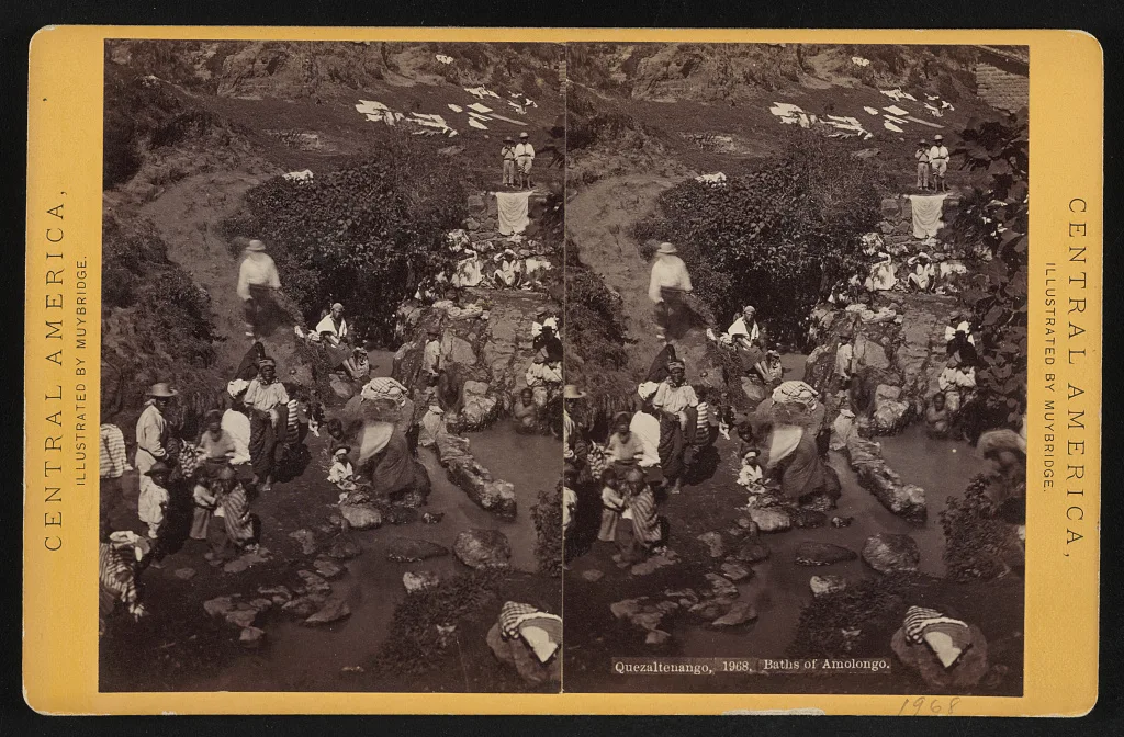 Quezaltenango. Baths of Amolongo, Guatemala, Quetzaltenango, 1873