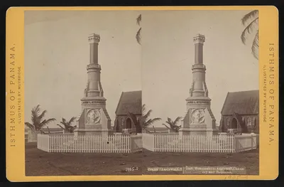 Colon (Aspinwall.) Monument to Aspinwall, Chauncey, and Stephens, Colon, Colón, Panama, 1873